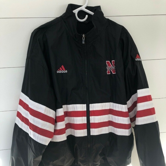 Nebraska Huskers adidas Full Zip Retro Jacket XL - Picture 2 of 2